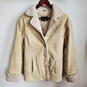 Suede Fall Winter Coat / Jacket M